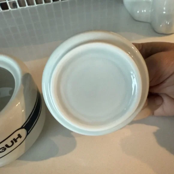 Fish Eddy NYC Cawfee Shuguh Creamuh Ceramic Coffee Set Rare - Picture 11 of 12